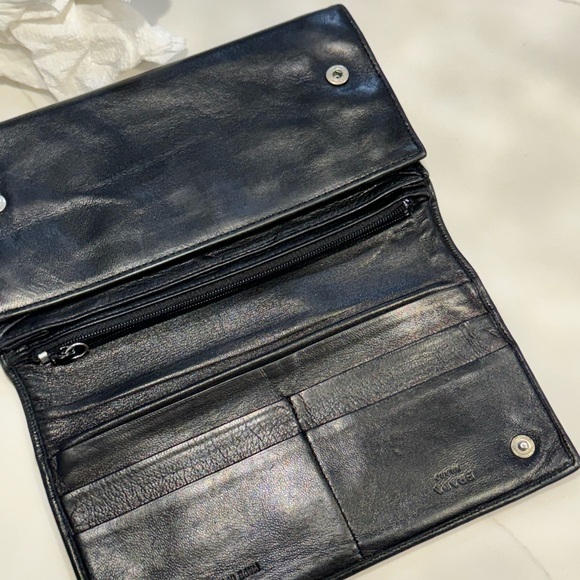 PRADA Vintage Soft Leather Black Snap Long Wallet - Picture 10 of 17